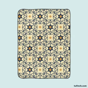 Flat Design Arabesque Seamless Pattern Fleece Blanket 1