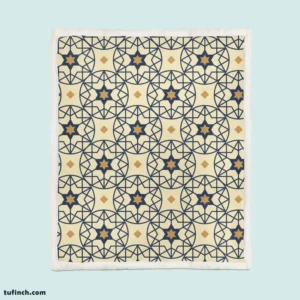 Flat Design Arabesque Seamless Pattern Sherpa Fleece Blanket 1