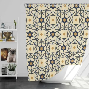 Flat Design Arabesque Seamless Pattern Shower Curtain