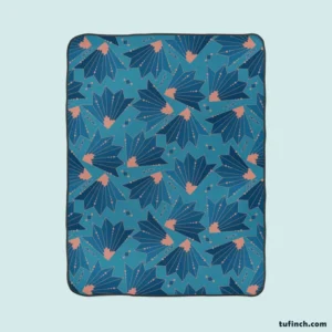 Flat Design Art Deco Fleece Blanket 1