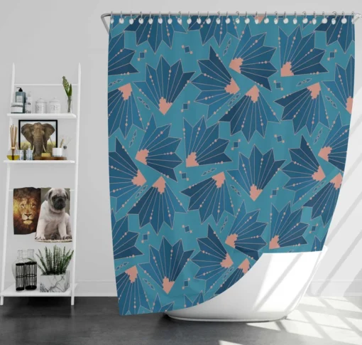 Flat Design Art Deco Shower Curtain