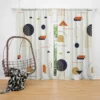 Flat Design Boho Geometric Pattern Curtain