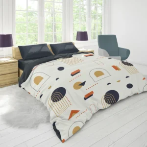 Flat Design Boho Geometric Pattern Duvet Cover 1