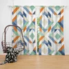 Flat Design Colorful Geometric Pattern Curtain