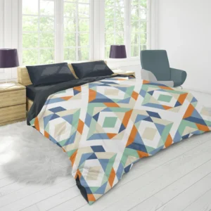 Flat Design Colorful Geometric Pattern Duvet Cover 1