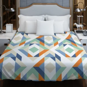 Flat Design Colorful Geometric Pattern Duvet Cover