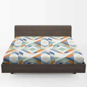 Flat Design Colorful Geometric Pattern Fitted Sheet 1