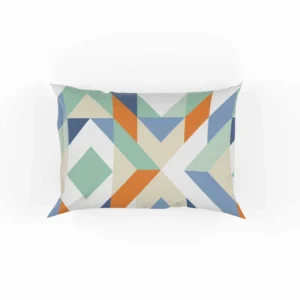 Flat Design Colorful Geometric Pattern Pillow Case