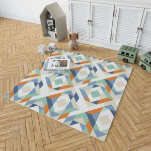 Flat Design Colorful Geometric Pattern Rug 1