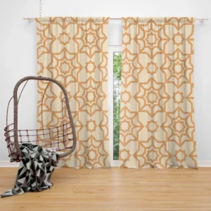 Flat Design Complex Arabesque Pattern Curtain