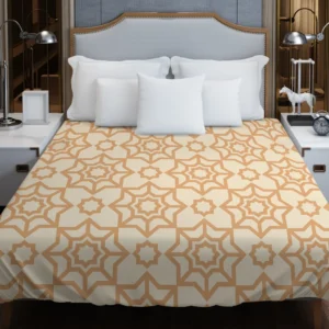 Flat Design Complex Arabesque Pattern Duvet Cover