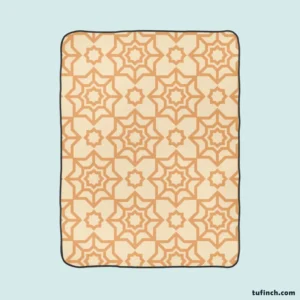 Flat Design Complex Arabesque Pattern Fleece Blanket 1