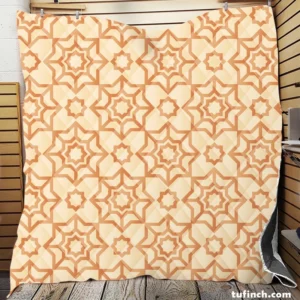 Flat Design Complex Arabesque Pattern Quilt Blanket