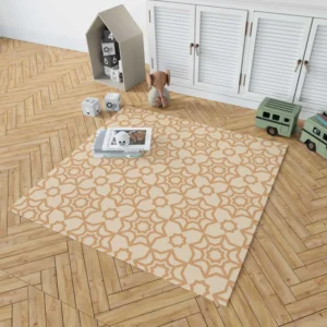 Flat Design Complex Arabesque Pattern Rug 1