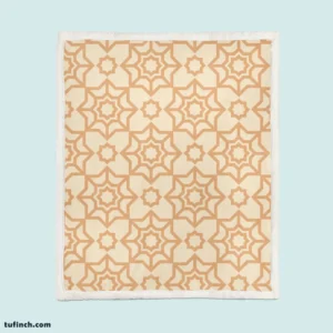 Flat Design Complex Arabesque Pattern Sherpa Fleece Blanket 1