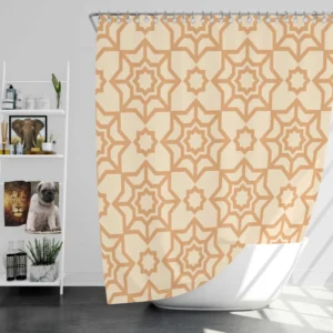 Flat Design Complex Arabesque Pattern Shower Curtain