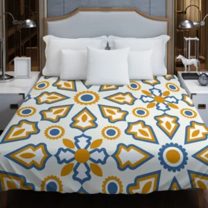 Flat Design Ornamental Arabic Pattern Duvet Cover