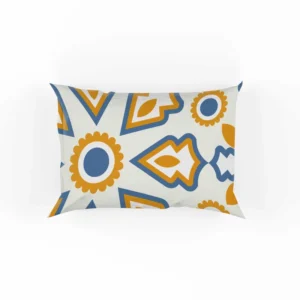 Flat Design Ornamental Arabic Pattern Pillow Case