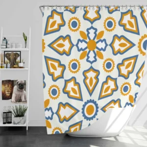 Flat Design Ornamental Arabic Pattern Shower Curtain