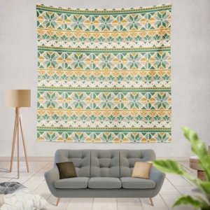 Flat Design Peruvian Pattern Wall Tapestry