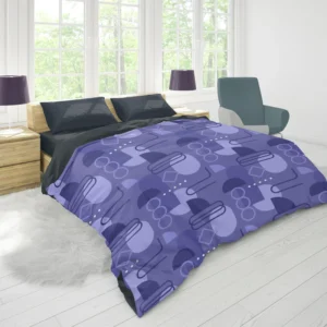 Flat Design with Liberty Blue Background Duvet Cover 1