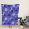 Flat Design with Liberty Blue Background Fleece Blanket