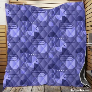 Flat Design with Liberty Blue Background Quilt Blanket