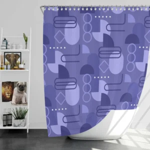 Flat Design with Liberty Blue Background Shower Curtain