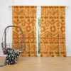 Flat Kwanzaa Pattern Design Curtain