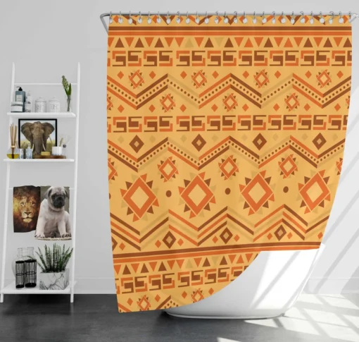 Flat Kwanzaa Pattern Design Shower Curtain