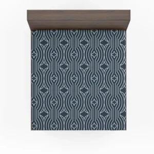 Flat Linear Abstract Lines Pattern Fitted Sheet