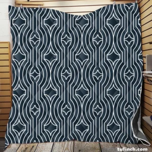 Flat Linear Abstract Lines Pattern Quilt Blanket