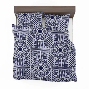 Flat Maori Tattoo Pattern Design Bedding Set 1