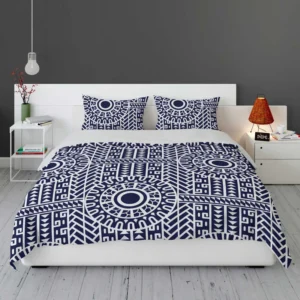 Flat Maori Tattoo Pattern Design Bedding Set 2