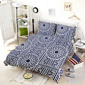 Flat Maori Tattoo Pattern Design Bedding Set