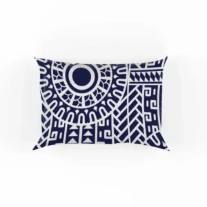 Flat Maori Tattoo Pattern Design Pillow Case