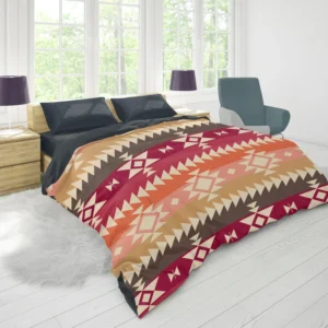 Flat Native American Pattern Duvet Cover 1