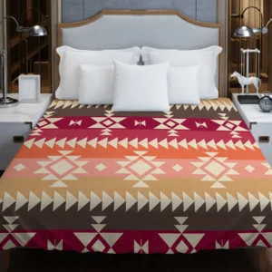 Flat Native American Pattern Duvet Cover