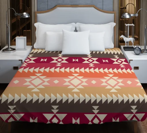 Flat Native American Pattern Duvet Cover