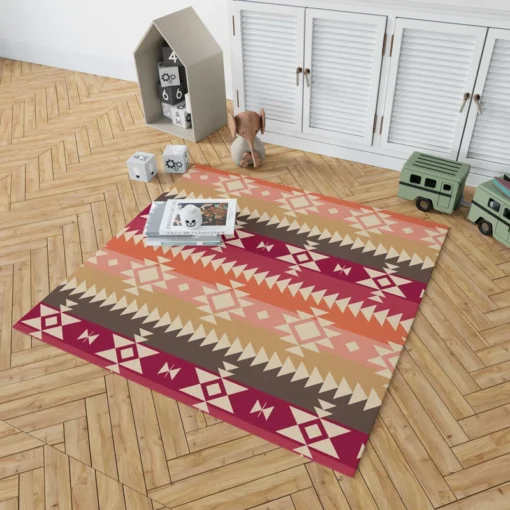 Flat Native American Pattern Rug 1