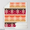 Flat Native American Pattern Sherpa Fleece Blanket