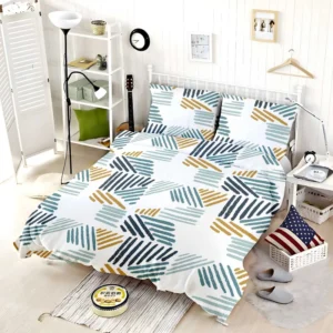 Flat Organic Abstract Element Pattern Bedding Set