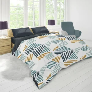 Flat Organic Abstract Element Pattern Duvet Cover 1