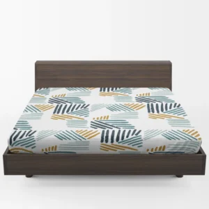 Flat Organic Abstract Element Pattern Fitted Sheet 1