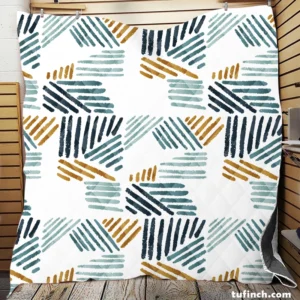 Flat Organic Abstract Element Pattern Quilt Blanket