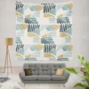 Flat Organic Abstract Element Pattern Wall Tapestry