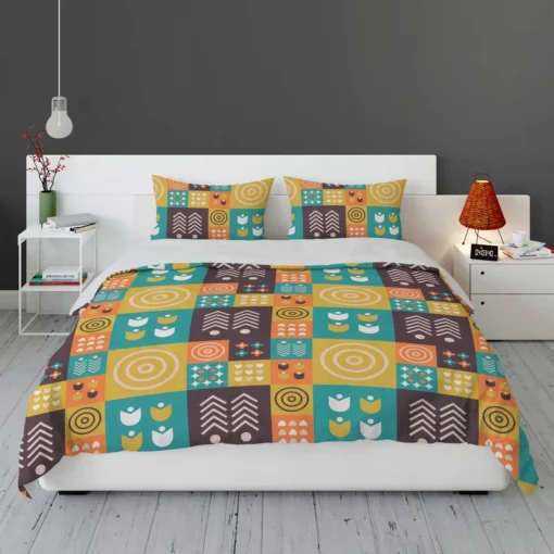 Flat Scandinavian Design Pattern Bedding Set 2