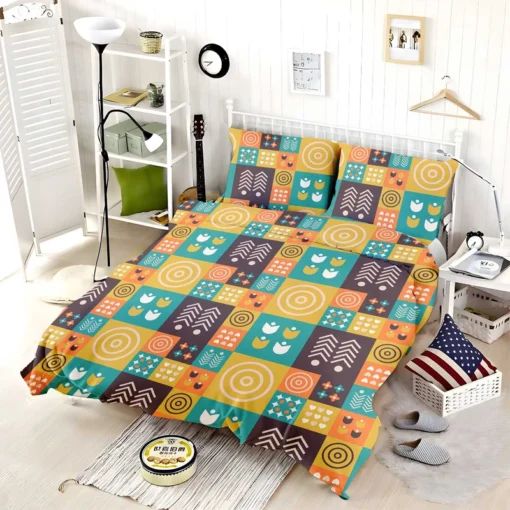 Flat Scandinavian Design Pattern Bedding Set