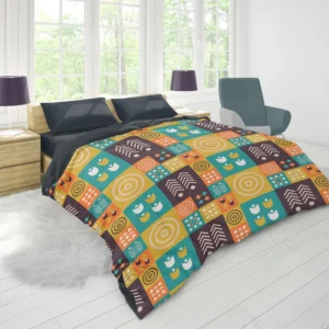 Flat Scandinavian Design Pattern Duvet Cover 1