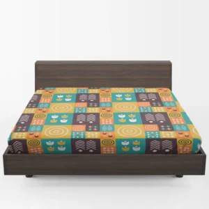 Flat Scandinavian Design Pattern Fitted Sheet 1